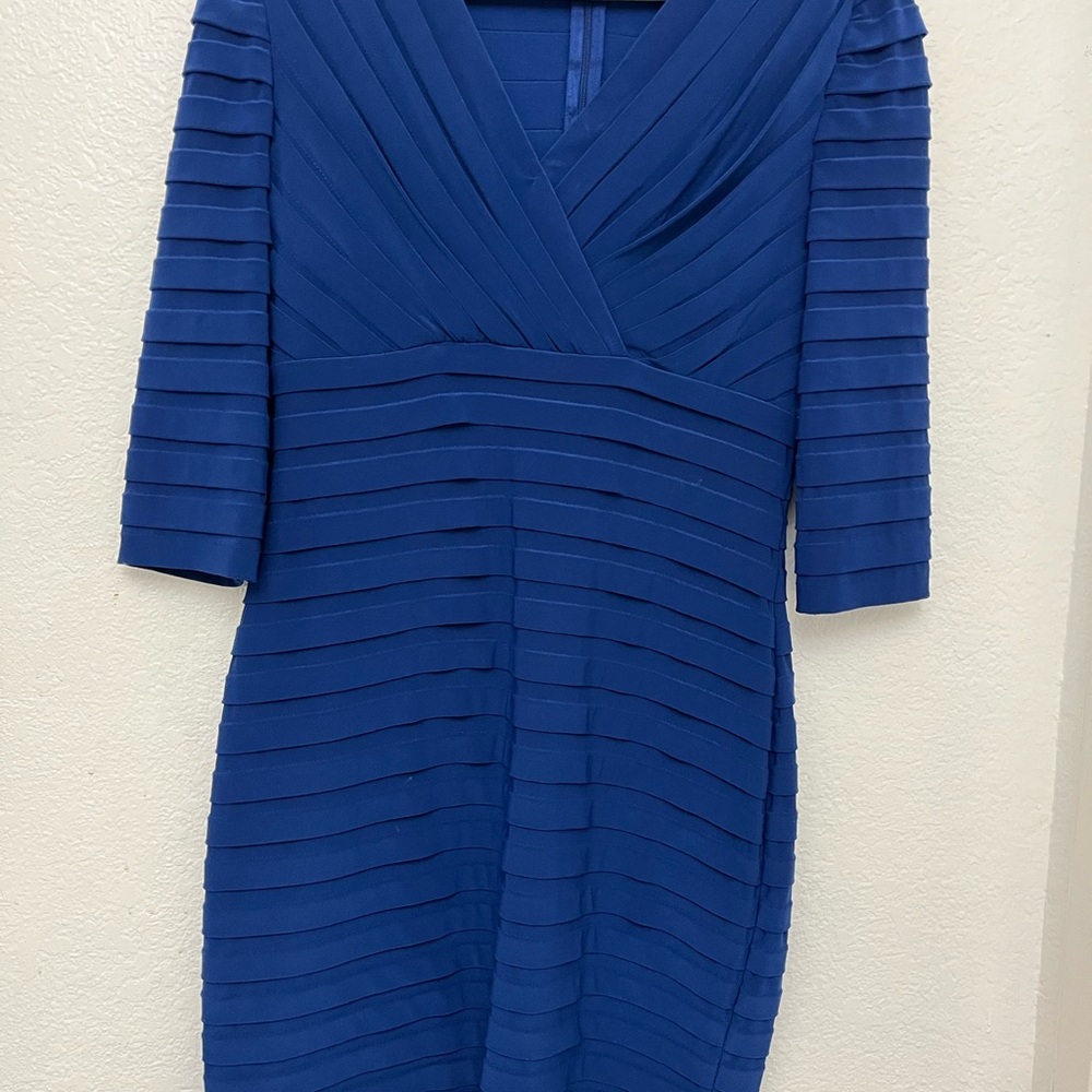 Adrianna Papell Royal Blue Long Sleeve Dress